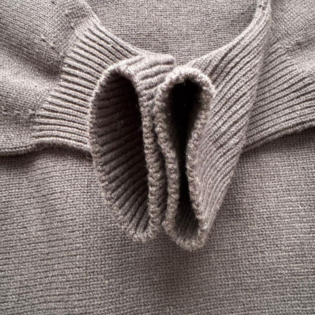 25SS✨スピックアンドスパン バルキーヤーンドルマンロングリブニット 黒