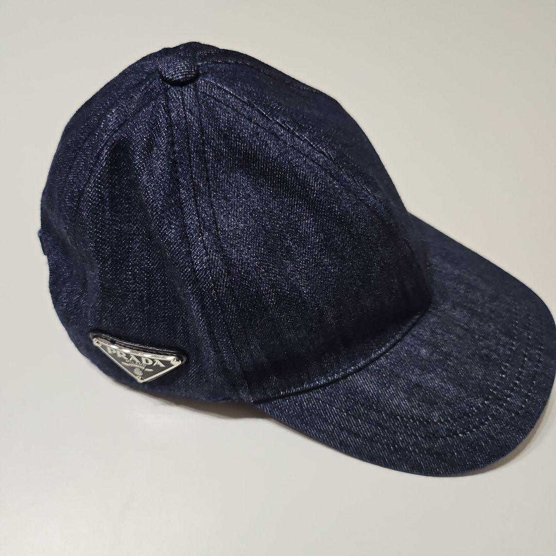 PRADA ダークデニム ベースボールキャップ