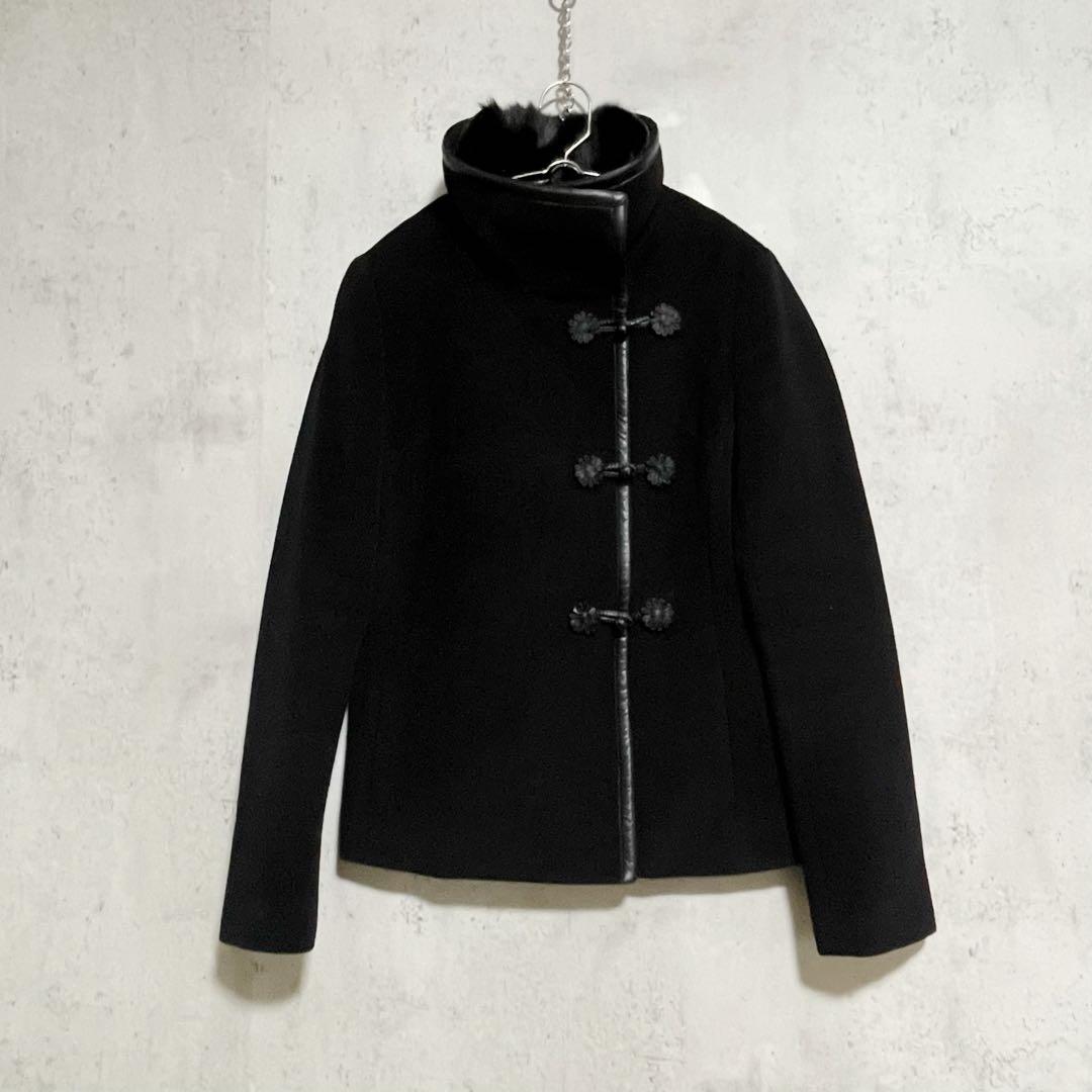 希少　ヴィヴィアンタム アンゴラ混チャイナジャケット 黒 ショートコート