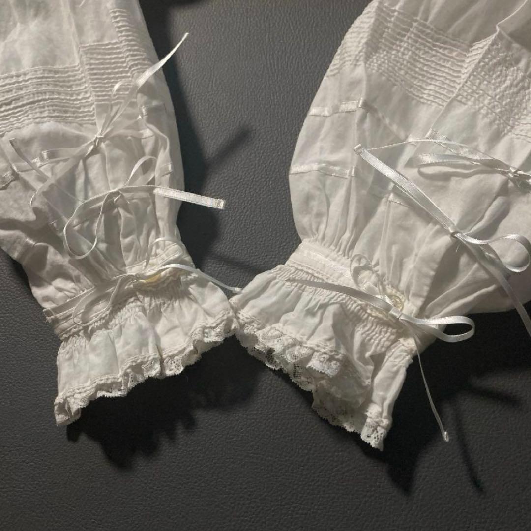 x*x様 【希少ビンテージ】ピンクハウス　綿ローン 長袖ブラウス フリル リボン