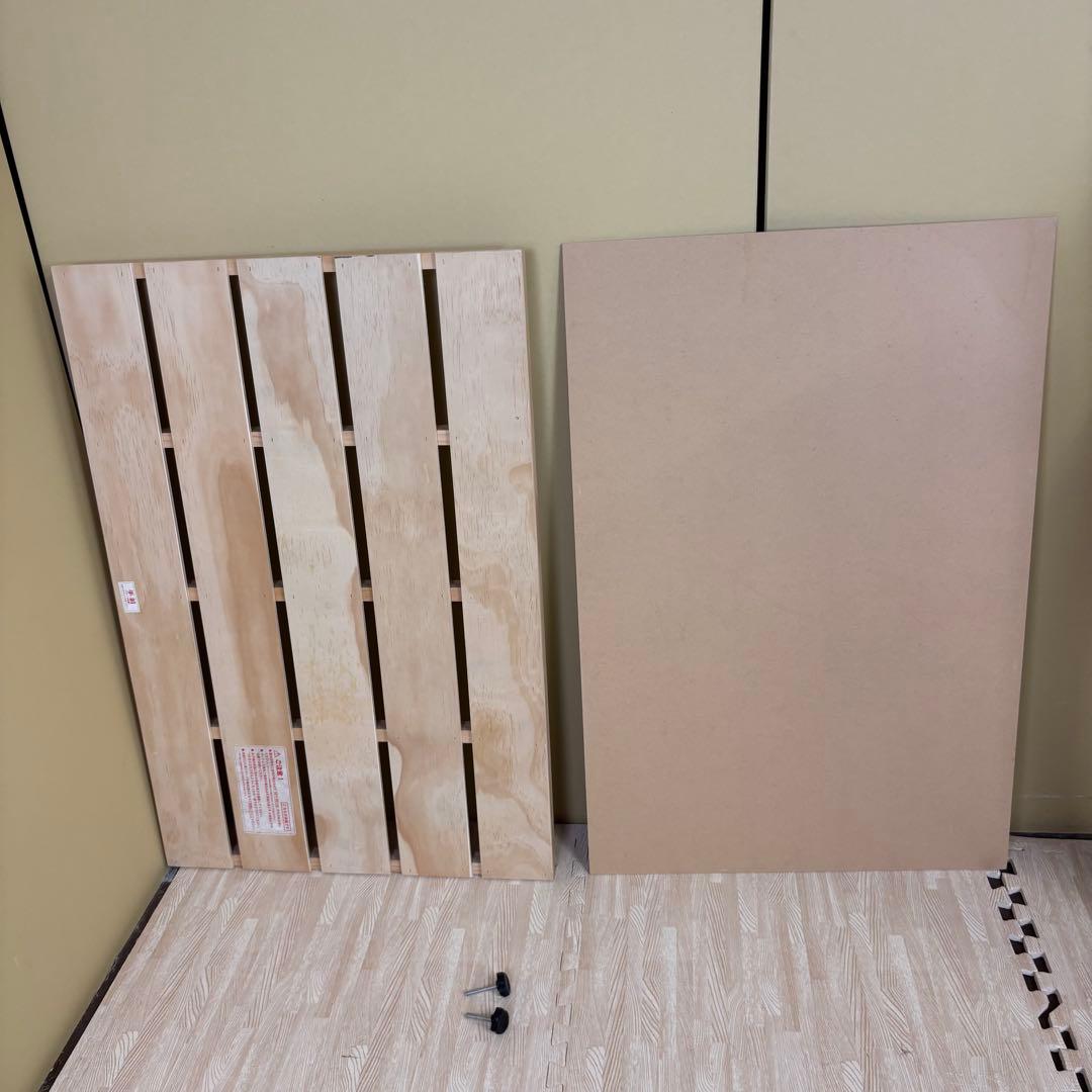 ☆除菌清掃済☆　大和屋　パタン　折りたたみミニベビーベッド　すのこ　ナチュラル