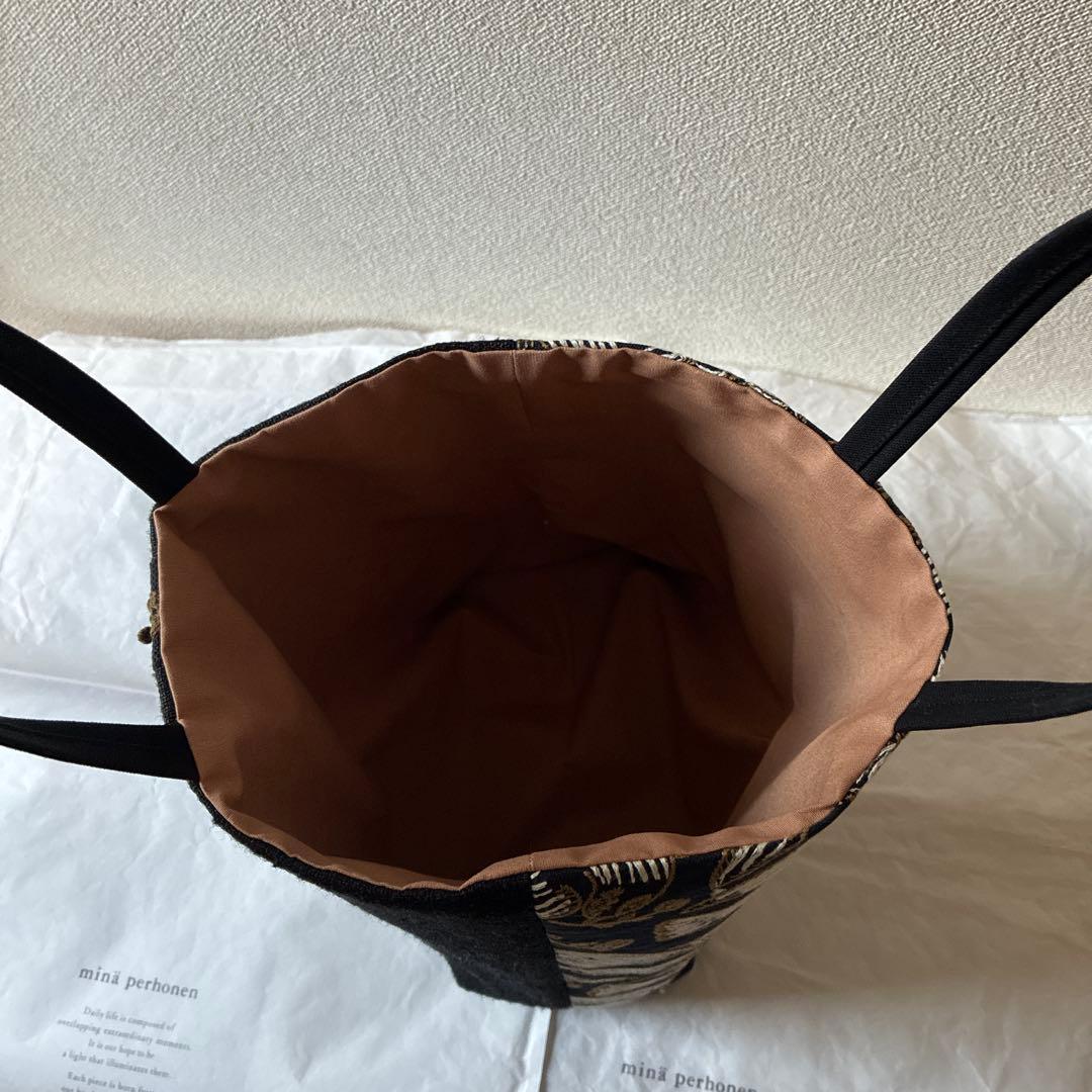 ミナペルホネン 生地使用　forest parade お散歩トートバッグ