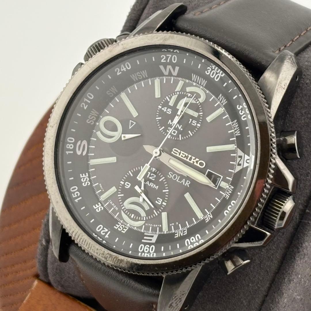 【美品】セイコー　プロスペックス　V172-0AF0 ソーラー　クロノ