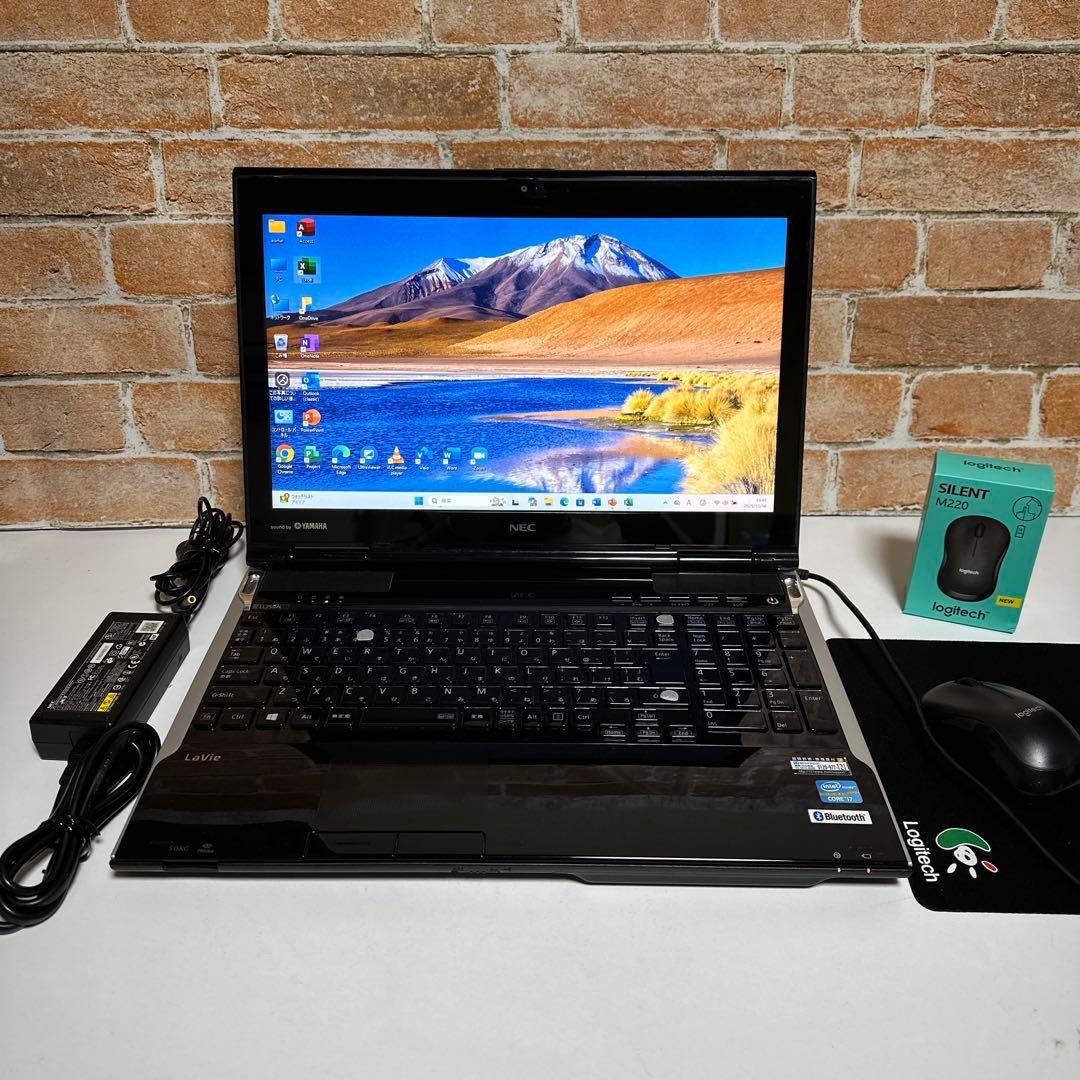 NECノートPC Core i7 SSD256GB Windows11オフィス付