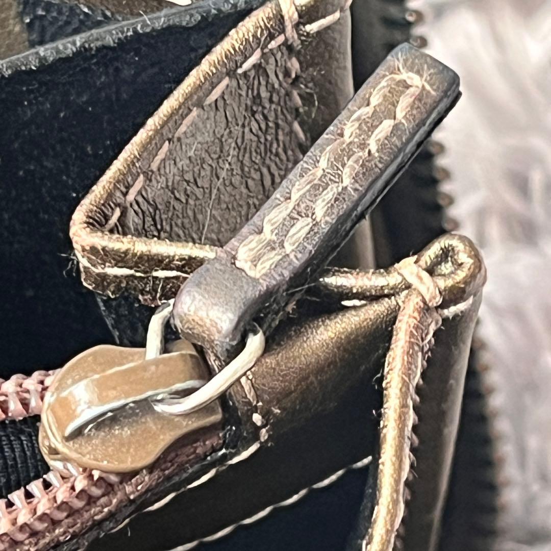 極美品✨グッチ GGメタリック　インプリメ　長財布　ラウンド　インターロッキング