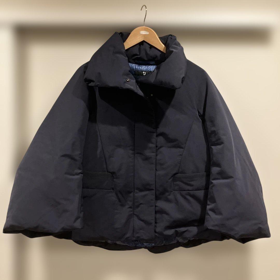 美品　ユニクロ UNIQLO +J ハイブリッドダウンジャケット ネイビーS