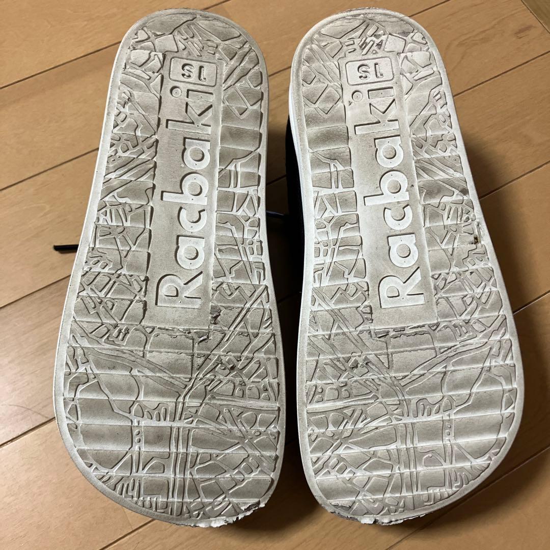 ラクバキ ソフトスニーカーライト ワイド ブラック/ホワイト S