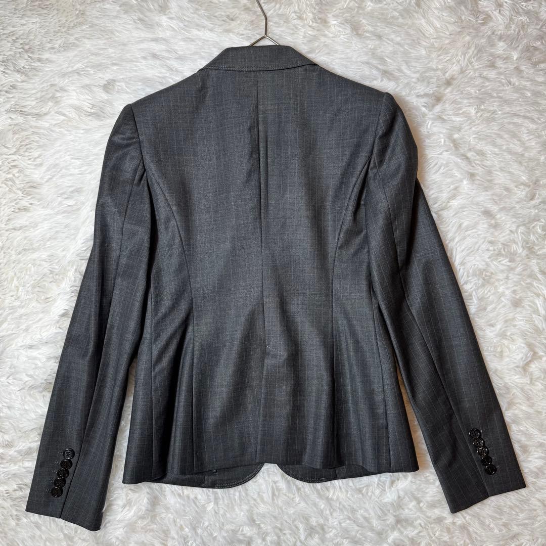 美品 バーバリーロンドン パンツスーツ セットアップ 1つボタン 薄いストライプ