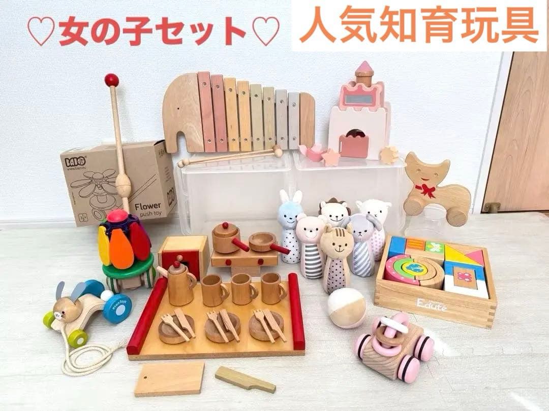 木製知育玩具　バヨ社　ボーネルンド　プッシュトイ　エドインター　木琴