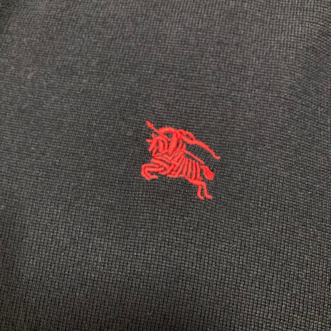 【新品タグ付】BURBERRY BLACK LABEL Vネック ニット 紺 L