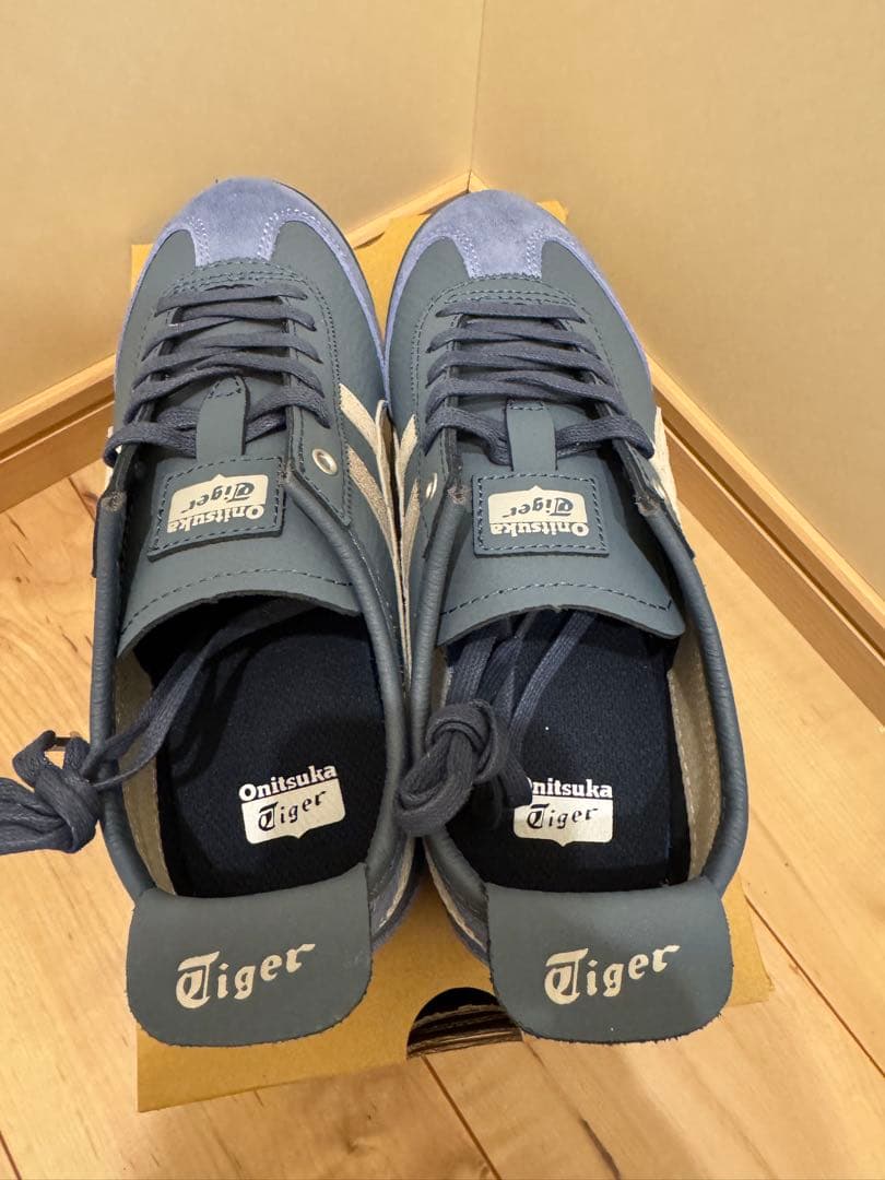 新品未使用 オニツカタイガー　メキシコ66 グレー/ネイビー箱、タグ無し