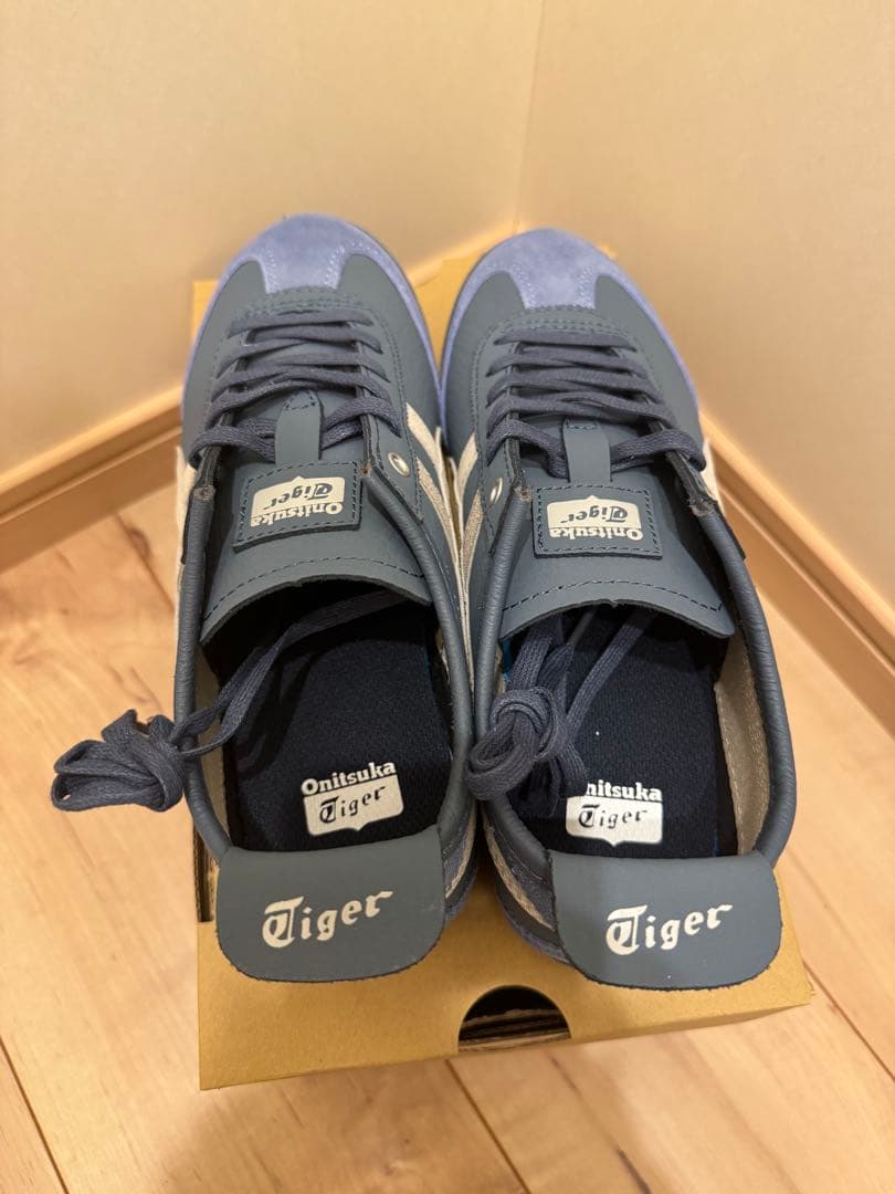 新品未使用 オニツカタイガー　メキシコ66 グレー/ネイビー箱、タグ無し