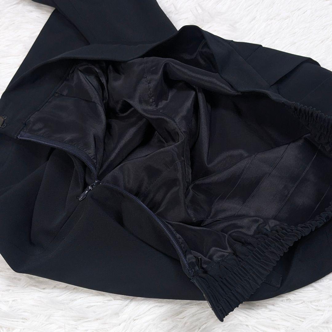 グリーンレーベルリラクシング パンツスーツ 黒 カチリラ ノーラペル 38&36