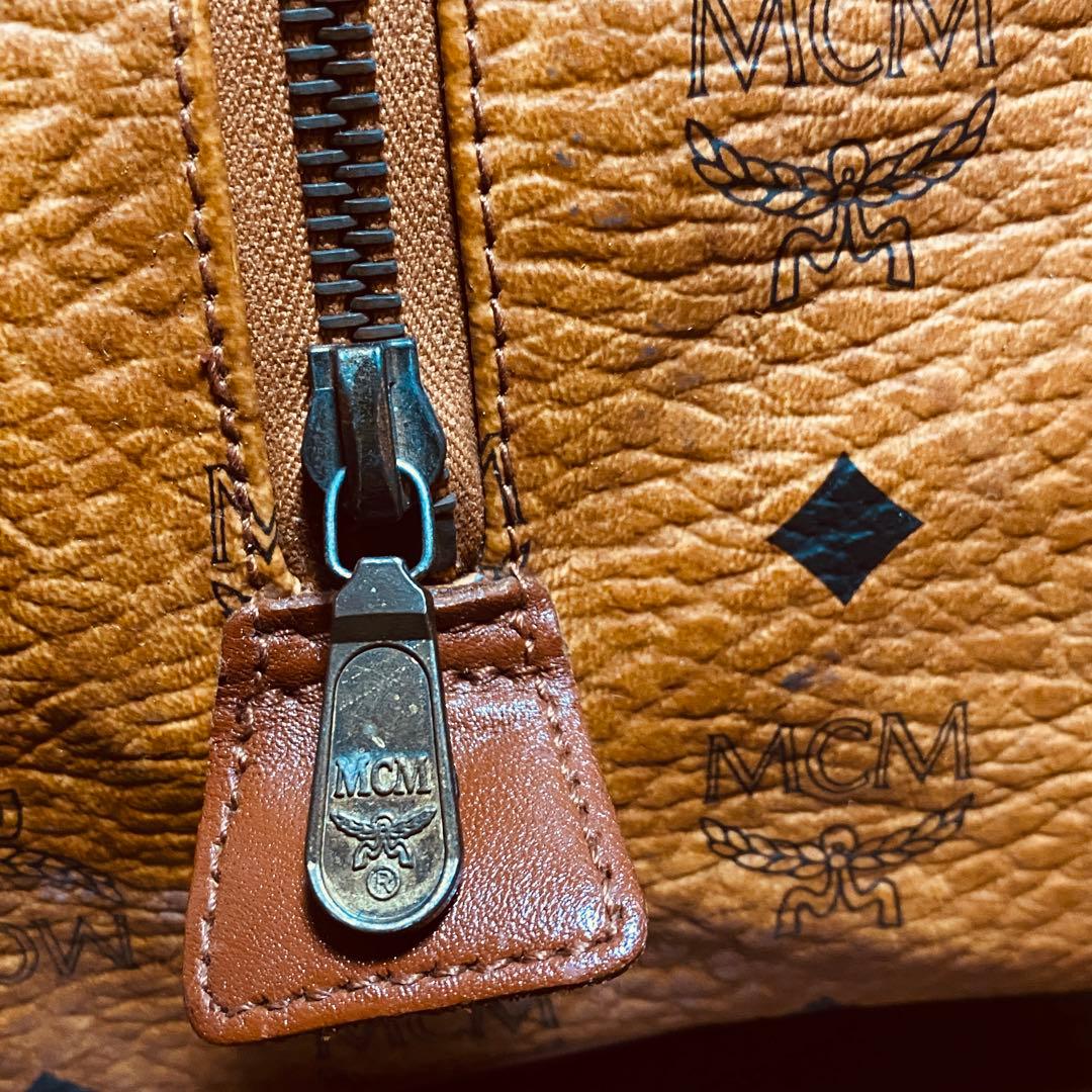 MCM 大容量 ボストンバッグ ブラウン モノグラム エムシーエム レザー