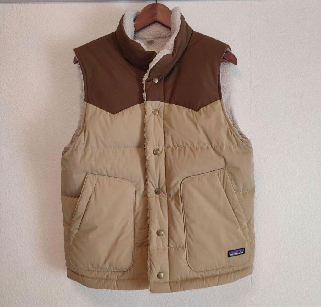 希少 patagonia パタゴニア メンズ リバーシブル ダウンベスト 美品