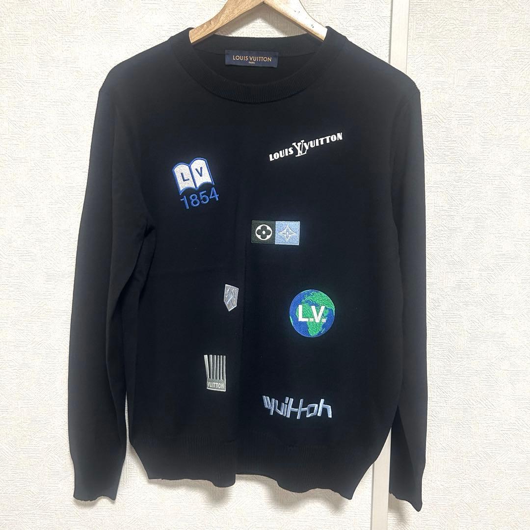 【未使用級】LOUIS VUITTON ルイヴィトン セーター　ワッペン S