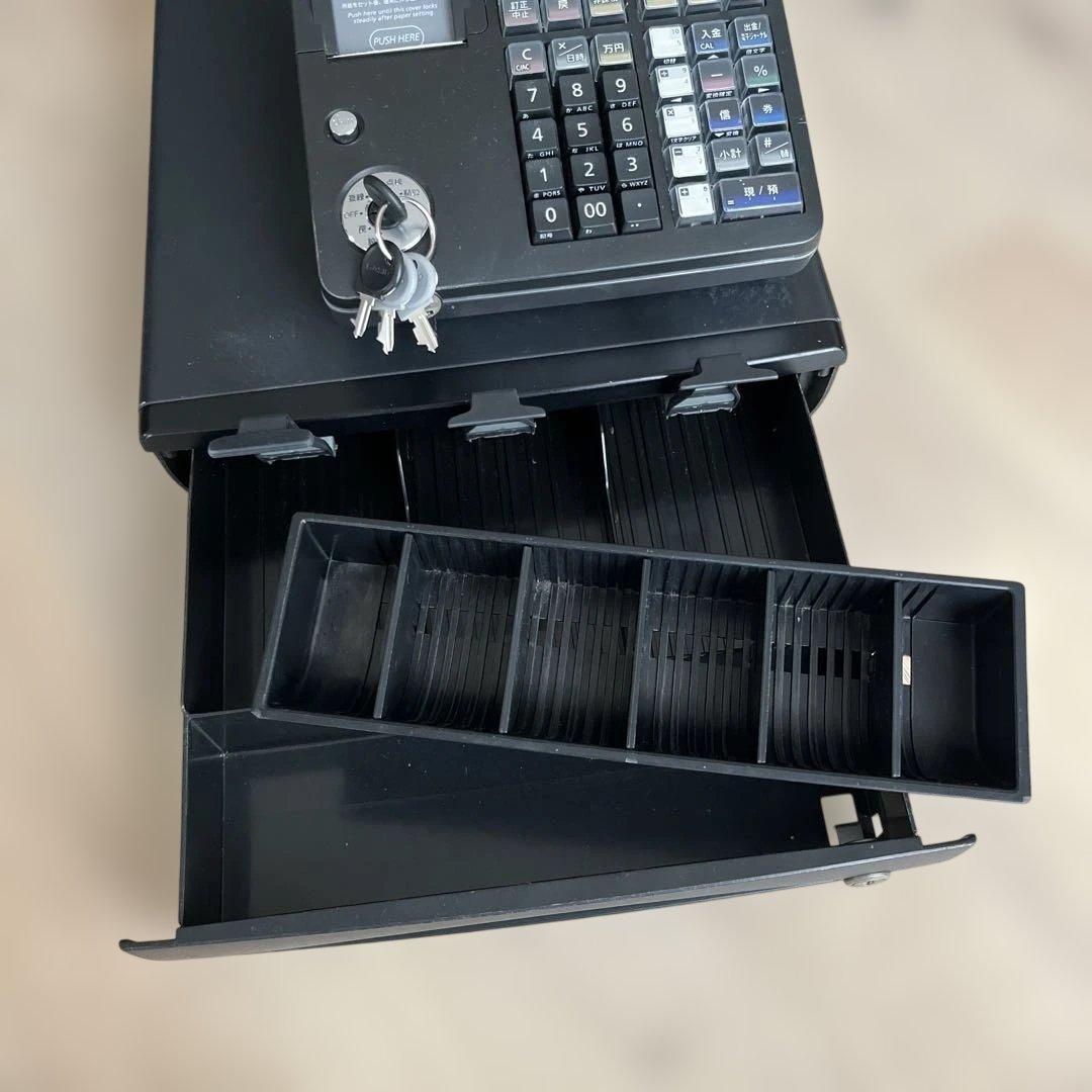 カシオ電子レジスター TE-300説明書鍵付き 黒