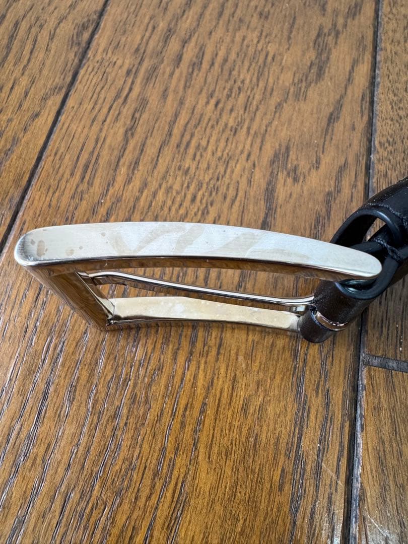 【未使用品】 PRADA メンズ レザーベルト ブラック サイズ80