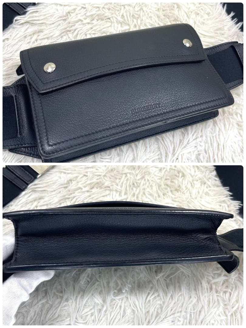 専用品‼️ BURBERRY バーバリー　ボディバッグ　ロゴ押し　オールレザー