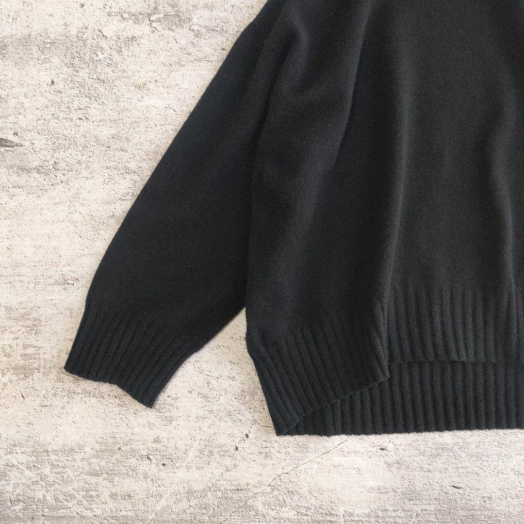 タグ付き　plage プラージュ　ファインウール　ワイドクループルオーバー　黒