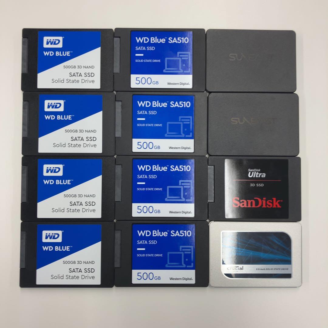 【2.5インチSATA】 SSD 500GBまとめセット