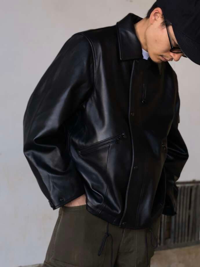 HOUSTON MK3 ブラック レザージャケット L