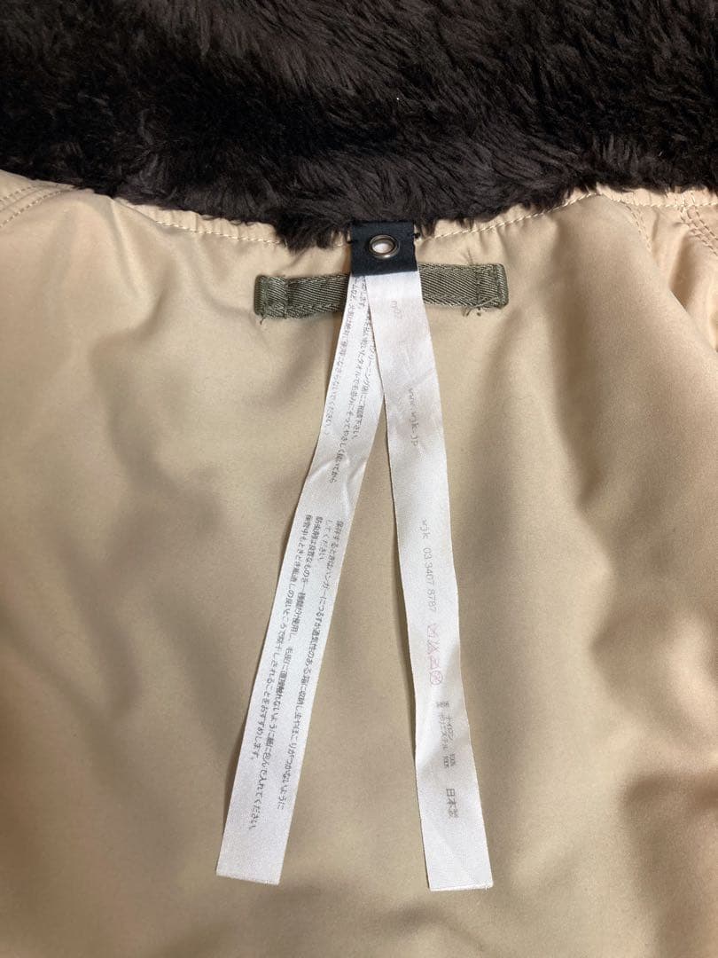 ￼wjk ダブルジェイケイ モッズコート N-3Bカーキ ファー L ny02