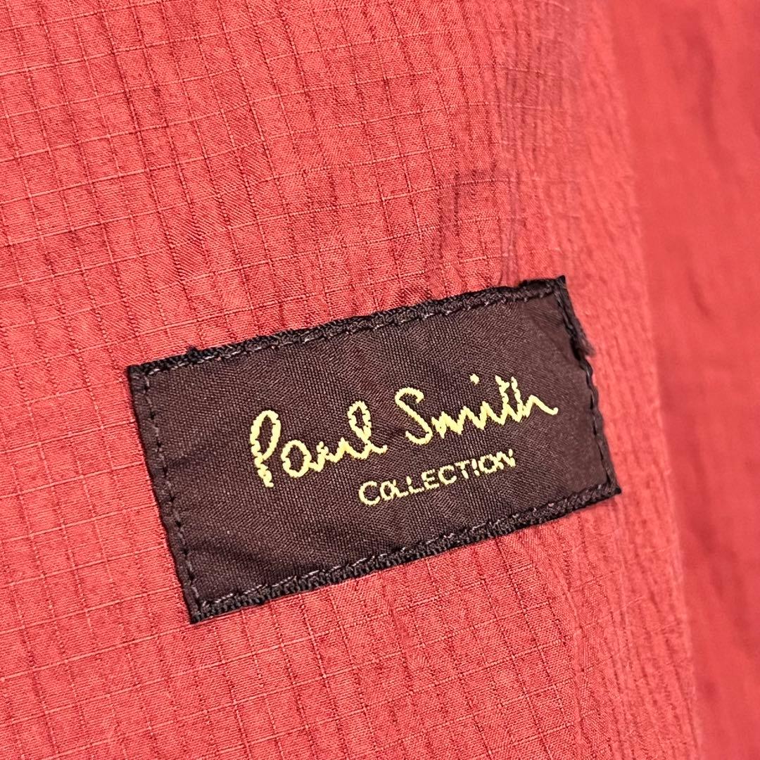 『ポールスミス コレクション』フィールドシャツジャケット ドローコード レッド