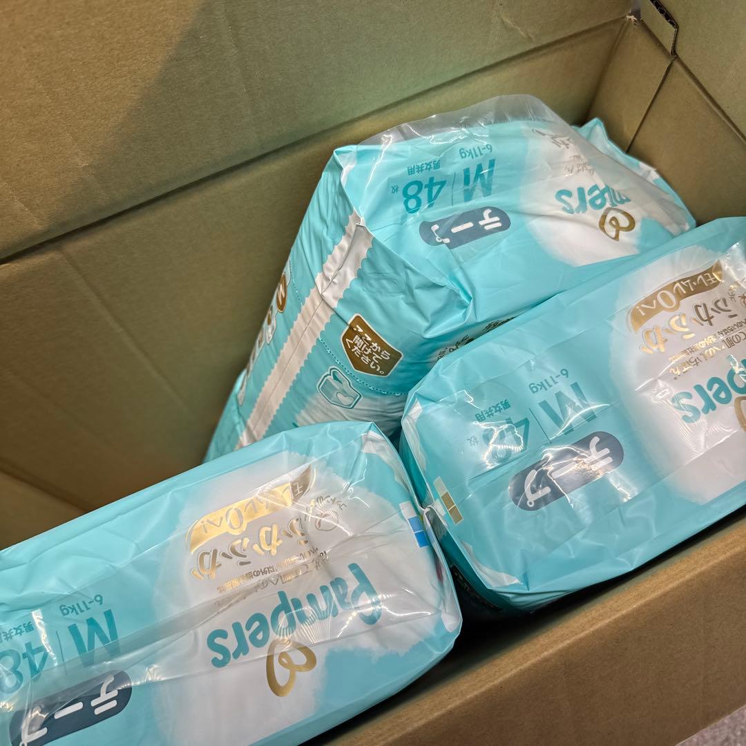 【新品未開封・336枚】Pampers ふかふかモレムレ0% Mサイズ 7セット