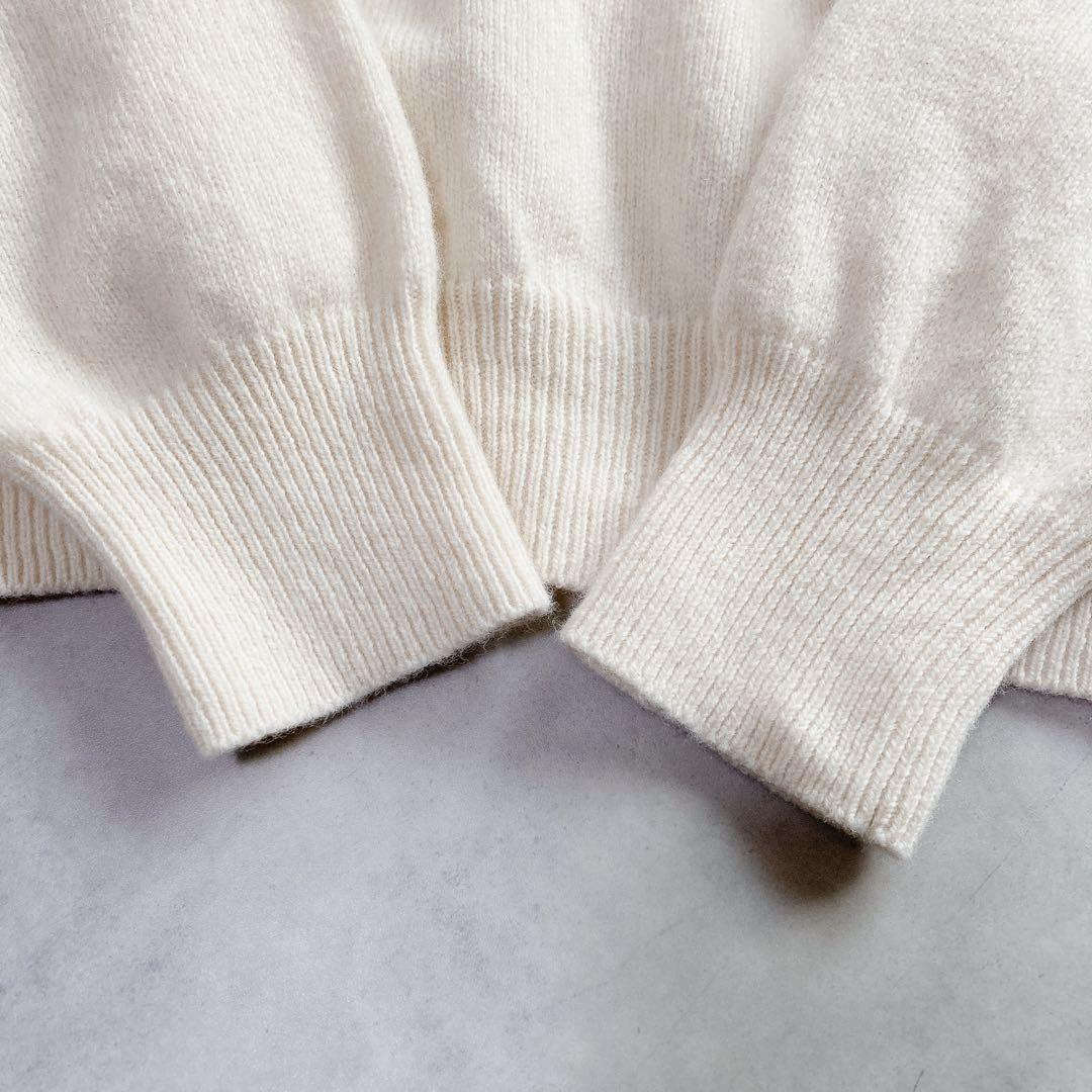 美品 マーガレットハウエル ニットセーター カシミヤ ウール ホワイト系 M