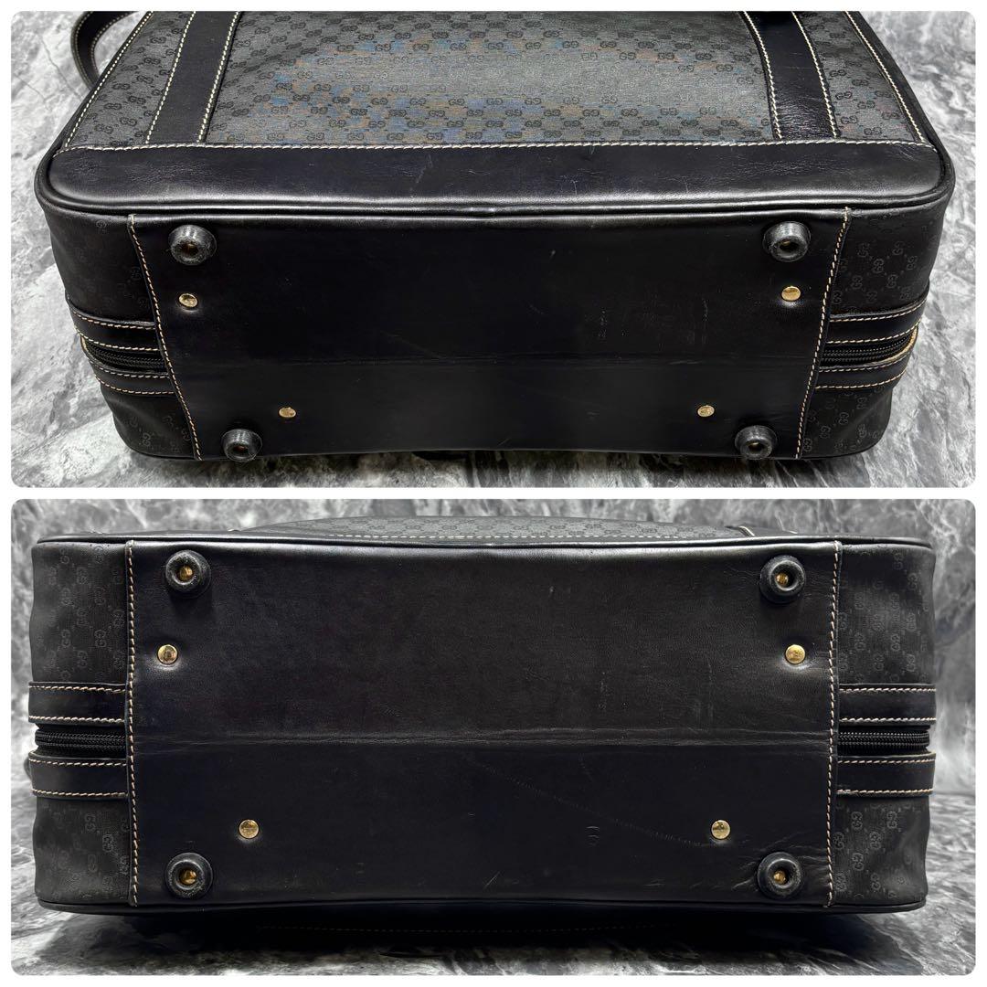 ✨美品✨GUCCI GG 2way ボストンバッグ ショルダー レザー ブラック