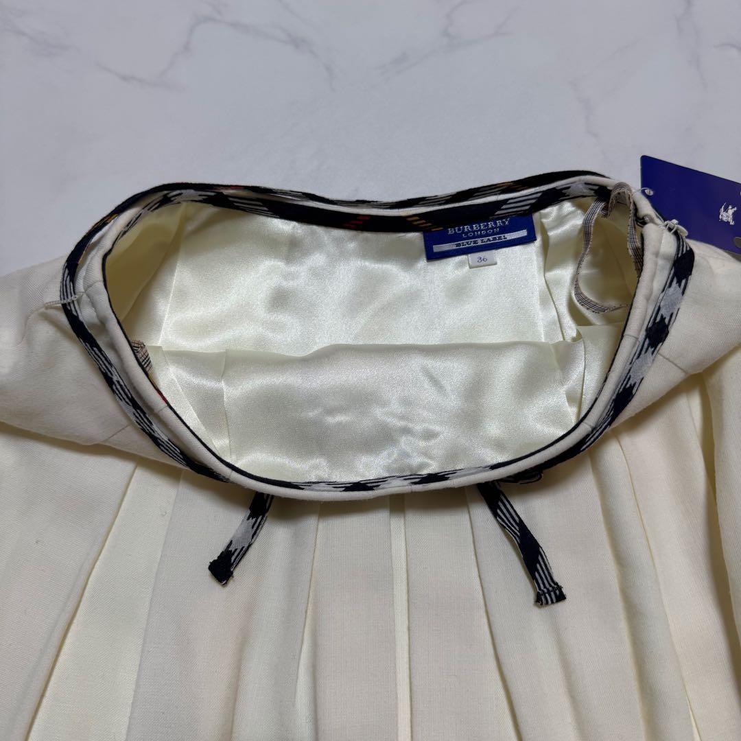 タグ付新品 BURBERRYBLUELABEL ノバチェックフリルフレアスカート