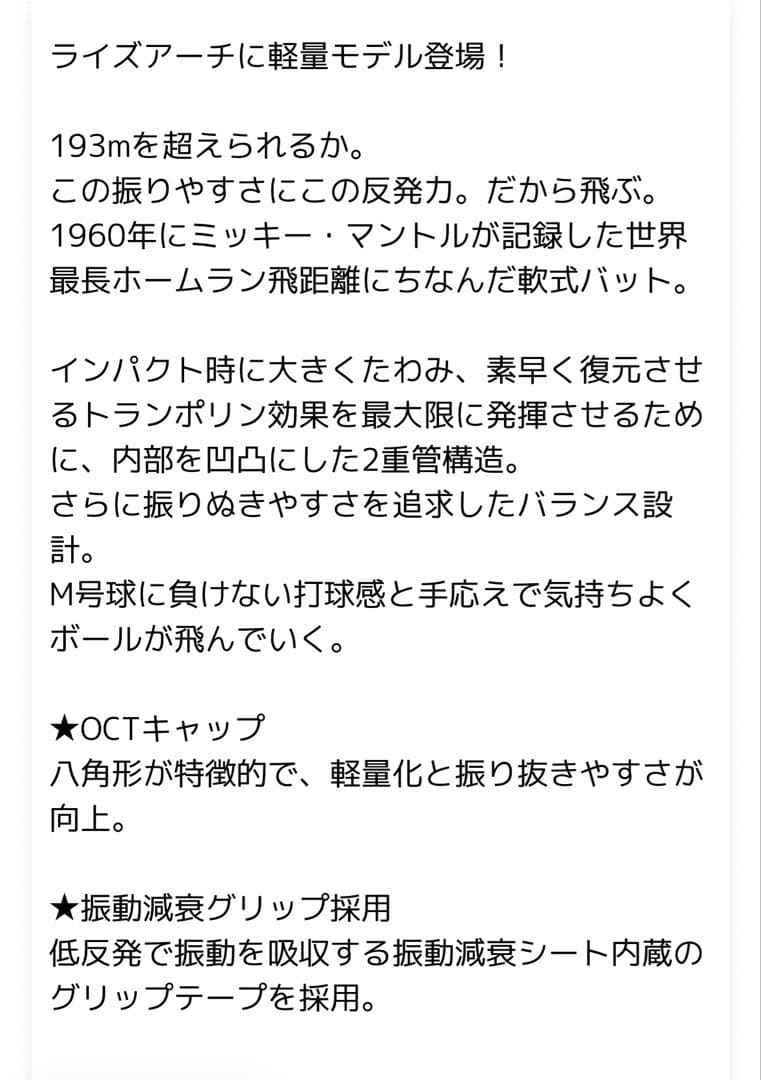 SSK 軟式バット ライズアーチ83cmバットケース付き