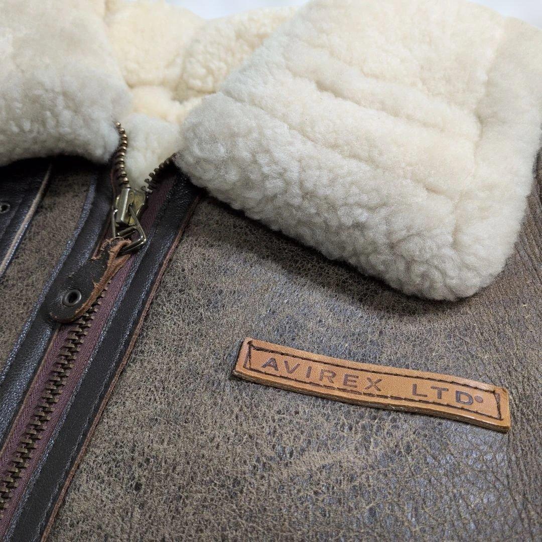 超良品 AVIREX B-3　38　リアルムートン ボア　胸タグ　L〜XL