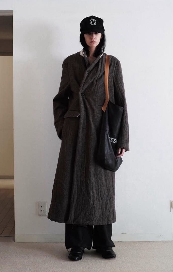 ジャケット・アウター sunsea british wool herringbone coat
