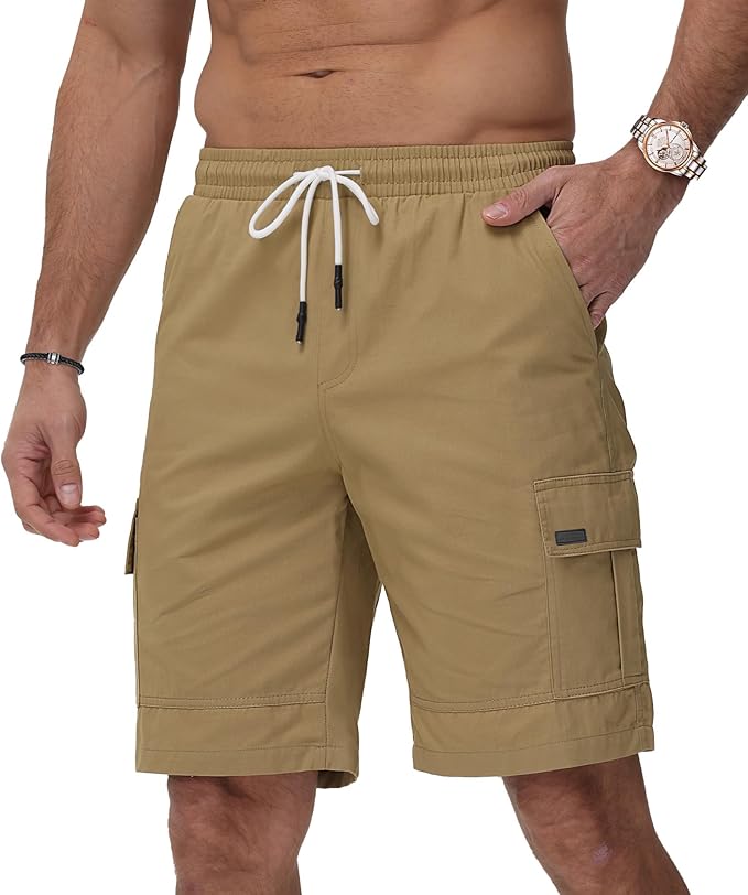 Short Cargo Homme Été Coton Stretch 6 Poches - JACKETOWN – Image 2