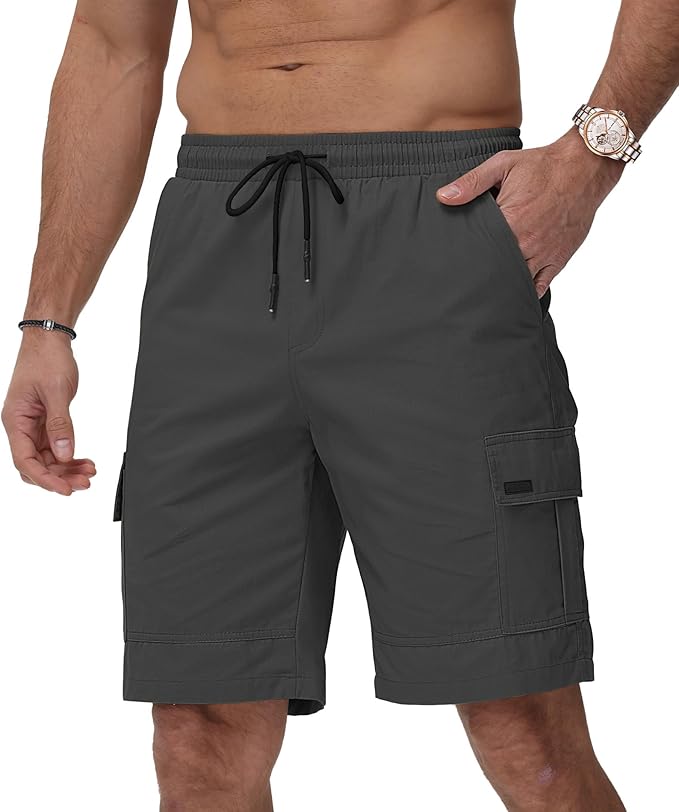 Short Cargo Homme Été Coton Stretch 6 Poches - JACKETOWN – Image 5