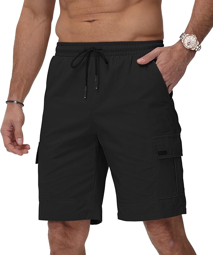 Short Cargo Homme Été Coton Stretch 6 Poches - JACKETOWN – Image 6