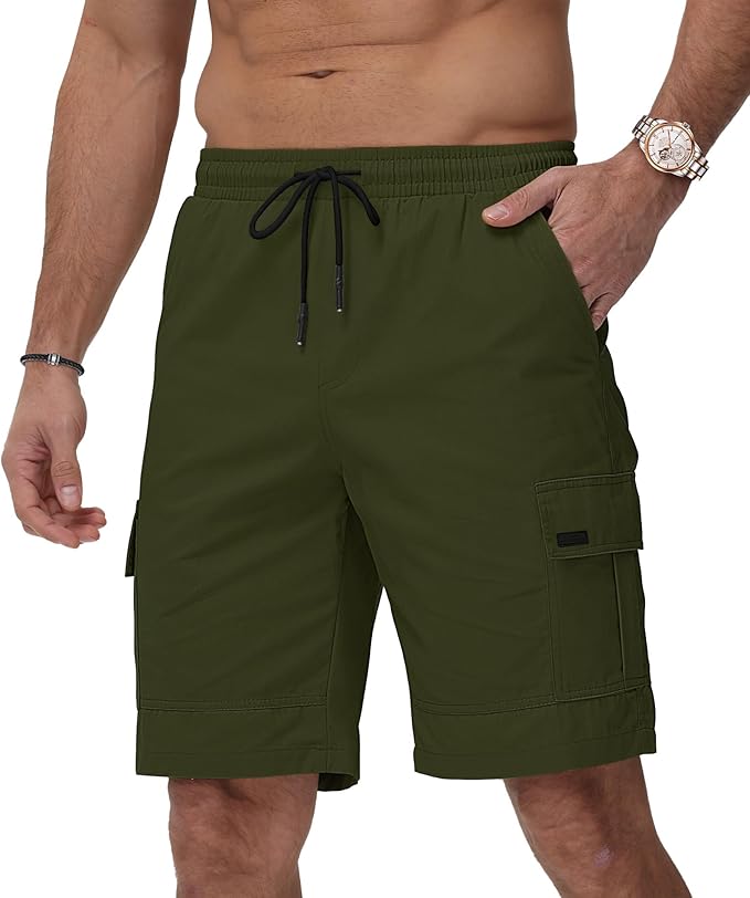 Short Cargo Homme Été Coton Stretch 6 Poches - JACKETOWN – Image 7