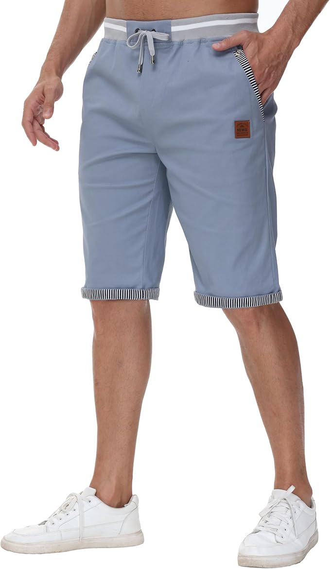 Short Cargo Homme Coton Été avec Poches - Djtnzdm – Image 3