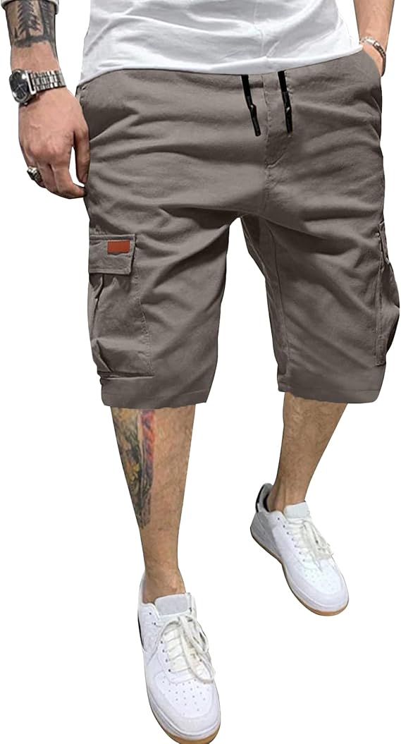 Short Cargo Homme – Bermuda Militaire Extérieur à Multi-Poches – YAOHUOLE – Image 3