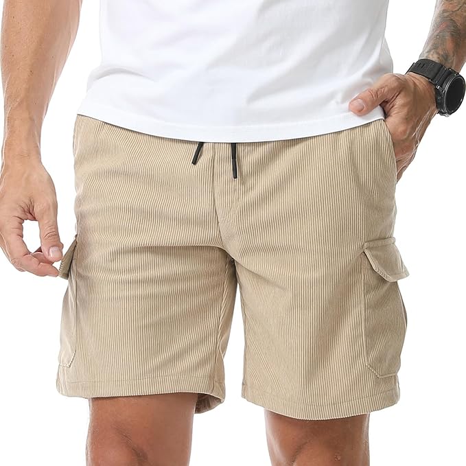Short Homme Velours Côtelé Cargo Été - Suwangi – Image 2