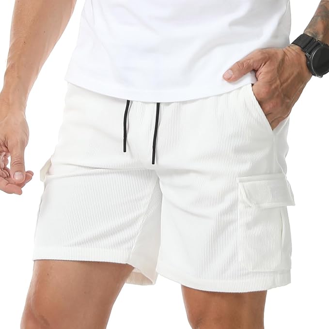 Short Homme Velours Côtelé Cargo Été - Suwangi – Image 3