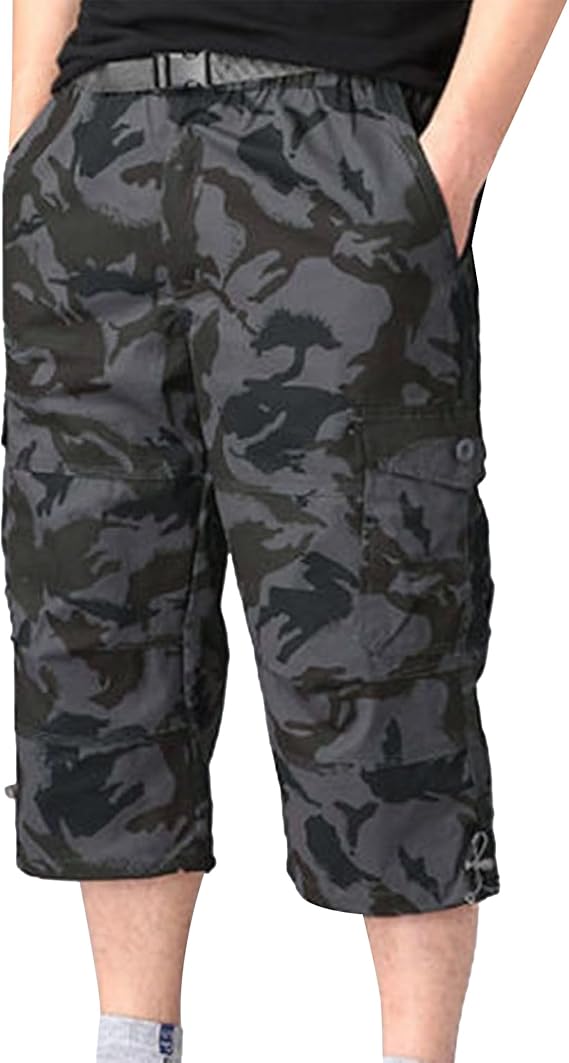 Short cargo 3/4 homme été – Coton léger, multi-poches & taille élastique – Image 2