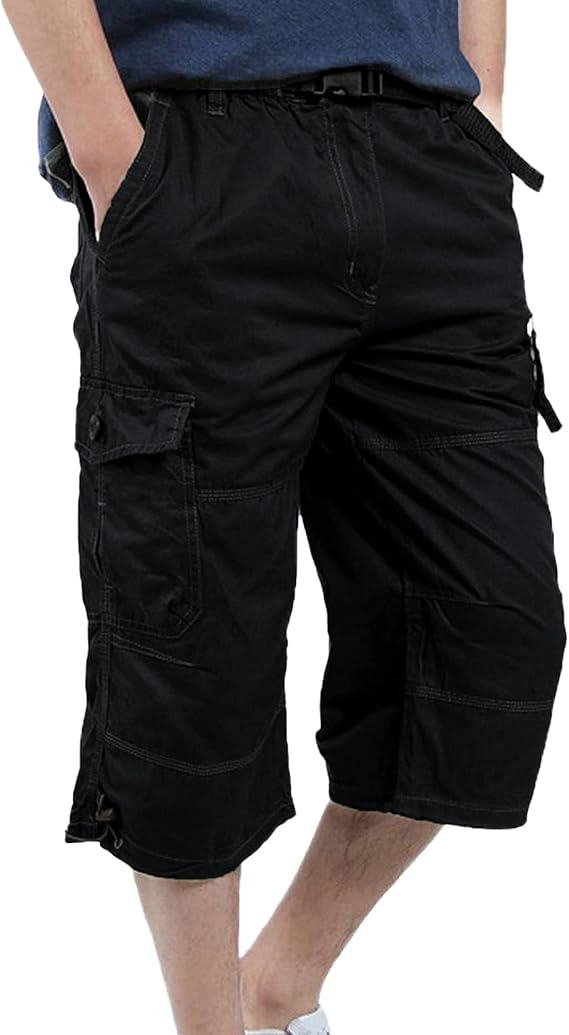 Short cargo 3/4 homme été – Coton léger, multi-poches & taille élastique – Image 5