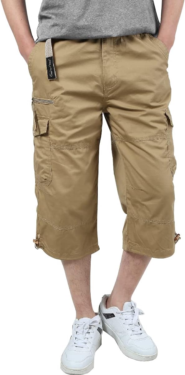 Short cargo homme Aotoyou – Taille élastique – Image 4