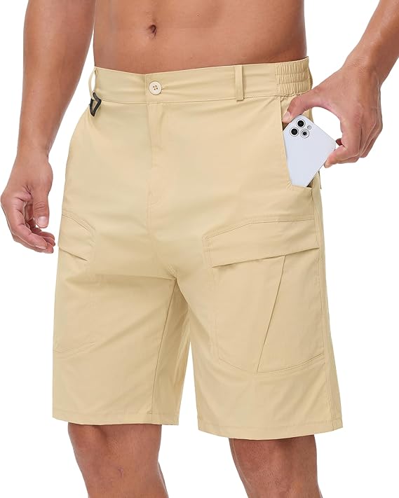 Short cargo homme tactique NANAMEEI – Taille élastique – Image 2