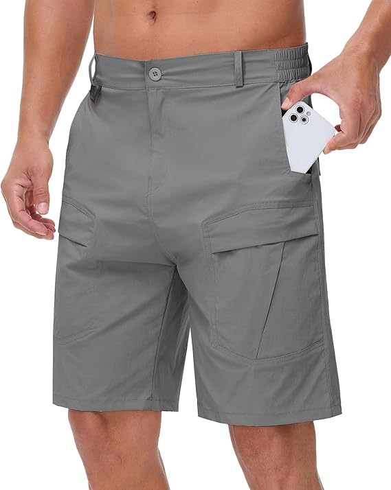 Short cargo homme tactique NANAMEEI – Taille élastique – Image 3