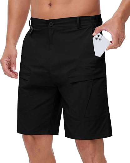 Short cargo homme tactique NANAMEEI – Taille élastique