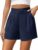 Short Femme Taille Haute Été Bermuda Fluide avec Poches – Xnova